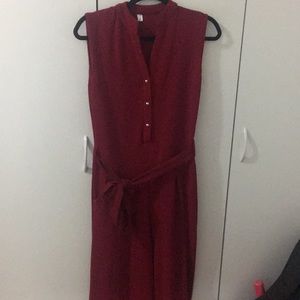Beautiful Long Red Romper